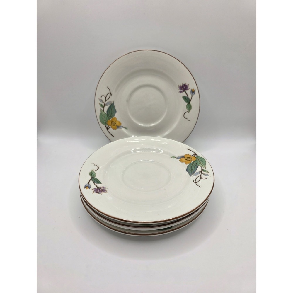 4 Woodhill by Citation Saucers 6-3/8" Some Have Paint Lose